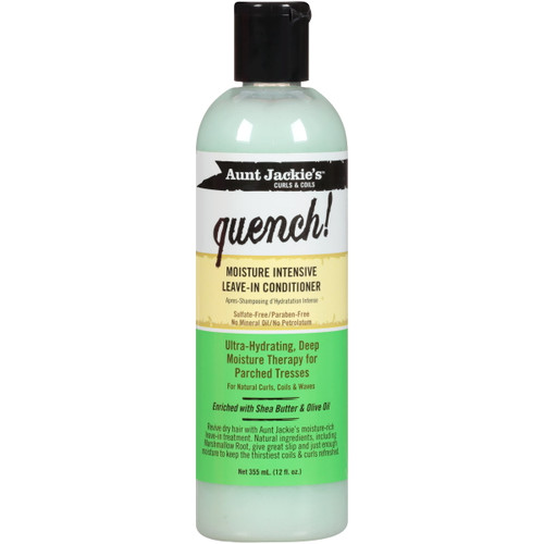 Aunt Jackie's Curls & Coils Quench! Moisturizing Leave-in Conditioner With Olive Oil, 12 Fl Oz