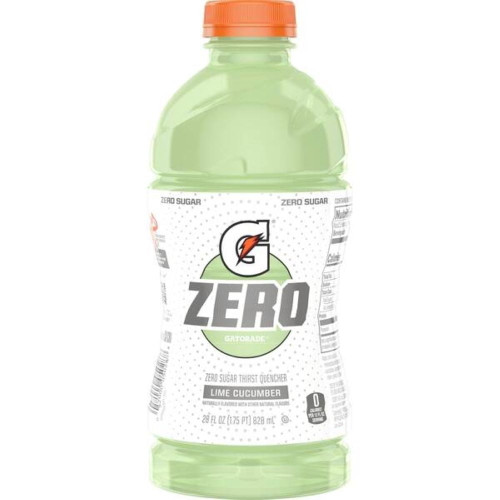 Gatorade Zero Lime Cucumber Thirst Quencher Sports Drink, 28 Oz Bottle, Quantity Of 15