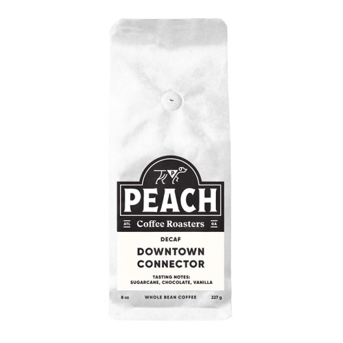 Peach Coffee Roasters - Downtown Connector Decaf Blend, Whole Bean, Medium Blend, 8oz