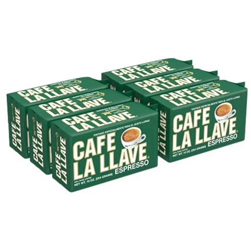 Cafe La Llave Espresso Dark Roast Coffee (6 X 10 Oz Bricks)