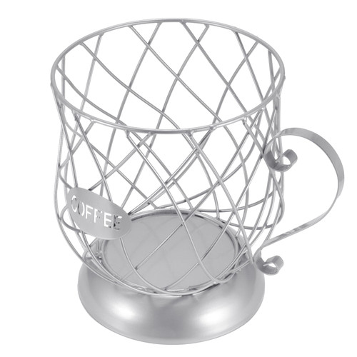 Powstro Coffee Pod Holder, Mug Shape Coffee Capsule Container, Vintage K Cup Storage Organizer, Universal Coffee Creamer Storage Basket For Home Counter Coffee Bar Decor