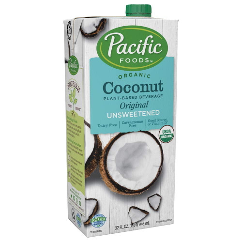 Pacific Foods Organic Coconut Plant Based Beverage Unsweetened Original -- 32 Fl Oz Pack Of 2