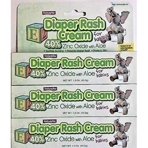 Natureplex Diaper Rash Cream With Zinc Oxide And Aloe, 3-ct