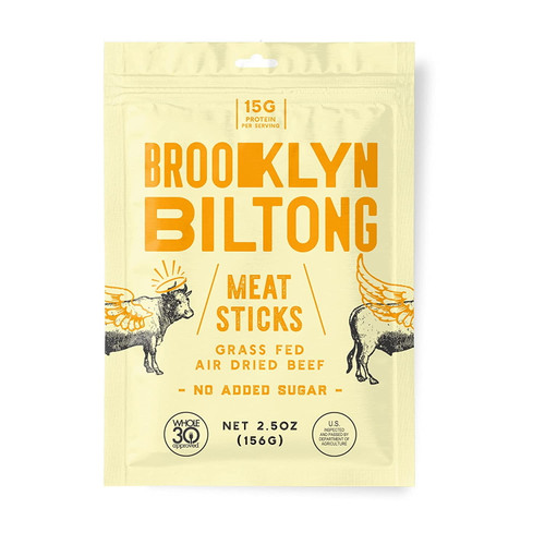 Brooklyn Biltong - Meat Stick - Droewors - Air Dried Grass Fed Beef Snack, South African Beef Jerky - Whole30 Approved, Paleo, Keto, Gluten Free, Sugar Free, Made In Usa - 2.5 Oz. Bag