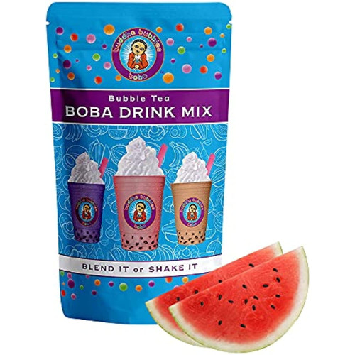 Watermelon Boba / Bubble Tea Drink Mix Powder By Buddha Bubbles Boba 1 Pound (16 Ounces) | (453 Grams)