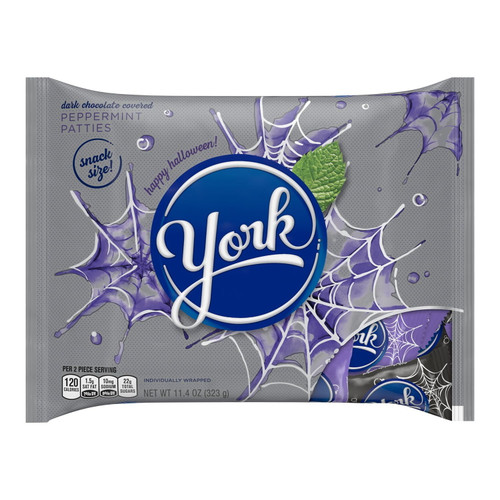 York, Halloween Candy, Snack Size Dark Chocolate Peppermint Patties, 11.4 Oz, Bag