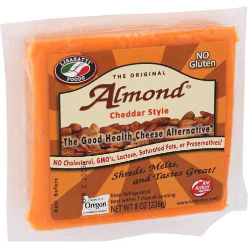 Lisanatti Almond Cheddar Cheese, 8 Ounce -- 12 Per Case.