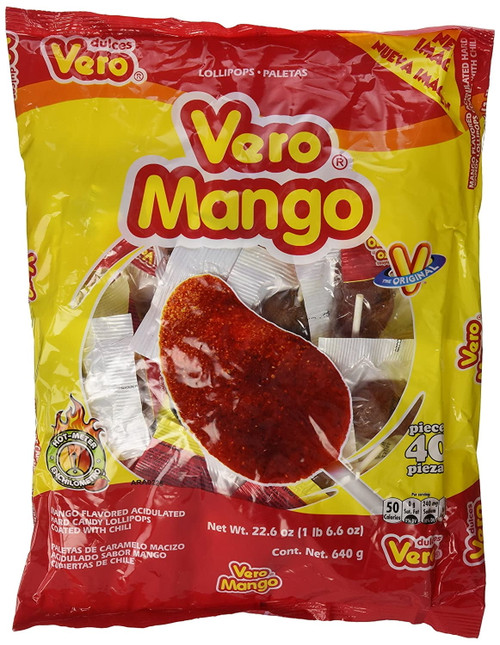 Vero Spicy Mango Lollipop 40 Pcs (pack Of 2), Clear