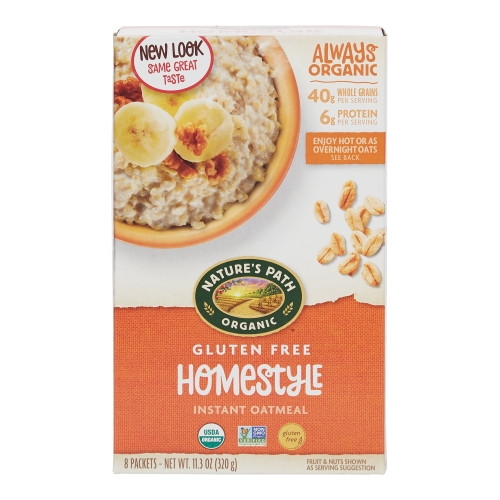 Nature's Path Organic Homestyle Instant Oatmeal, Gluten-free, 11.3 Oz, 8 Packets
