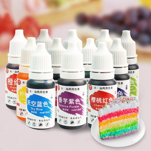 Yixx 12 Colors 10ml Natural Ink Food Coloring Cake Pastries Cookies Diy Craft Pigment