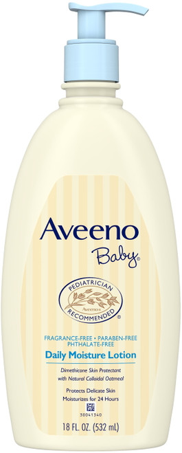 Aveeno Baby Daily Moisture Lotion Fragrance Free 18 Oz (pack Of 2)