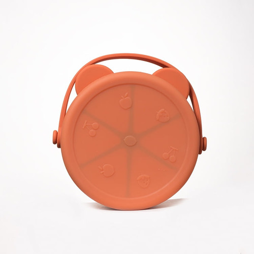 Silicone Snack Cups For Toddlers, Baby Snack Containers, Kids Treat Catcher With Handle Dust Proof Lid, Dishwasher Safe And Bpa Free, 9 Oz Portable Baby Food Supplement Cup