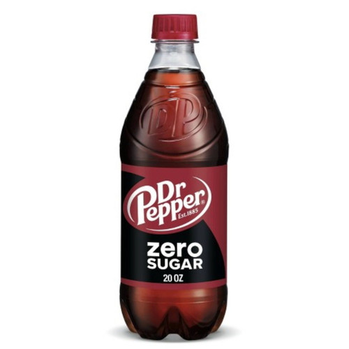 Dr Pepper Zero Sugar Soda 20oz Bottles, Quantity Of 12