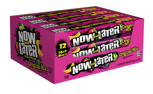 Now And Later, Original Mix, Assorted Flavor Standard Bar, 2.44oz. (box Of 12)