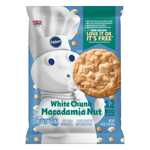 Pillsbury Ready To Bake White Chunk Macadamia Nut Cookies 12 Ct 16 Oz