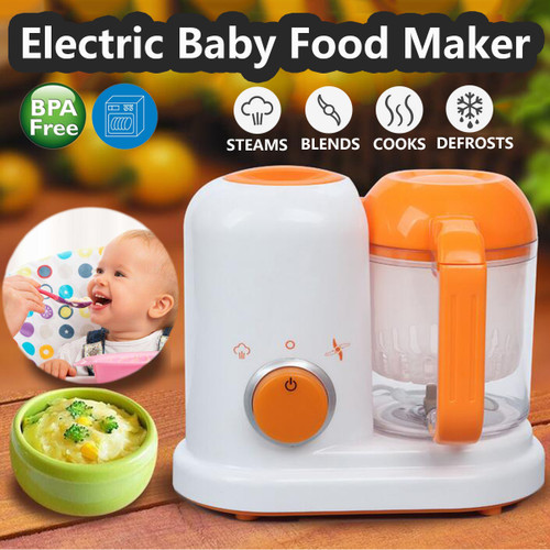 Multi-function Baby Food Processor Smart Infant Milk Warm Baby Food Cooking Blenders Orange Us