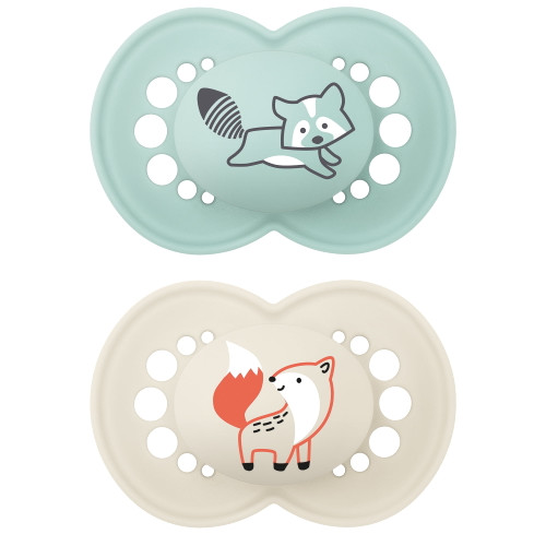 Mam Original Matte Pacifier, 6-16 Months, Boy, 2 Pack