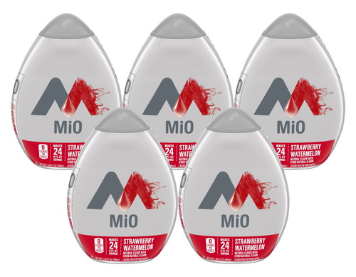 Mio Strawberry Watermelon Liquid Water Enhancer , Caffeine Free, 1.62 Fl Oz Bottle (pack-5)