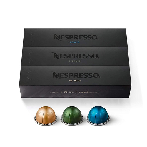 Nespresso Capsules Vertuoline, Medium And Dark Roast Coffee, Variety Pack, Stormio, Odacio, Melozio, 10 Count (pack Of 3)