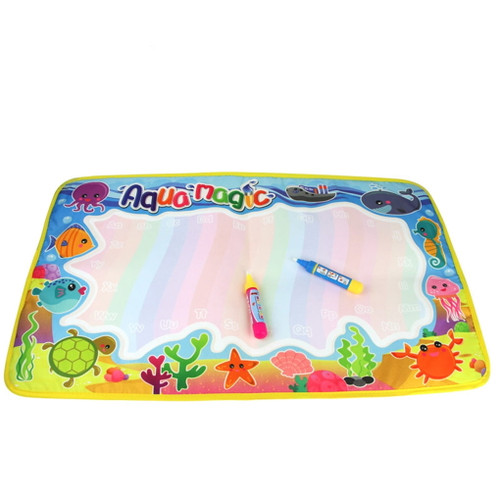 Tureclos Ocean Animal Edge Colorful Painting Area Magic Water Canvas Graffiti Mat Toys