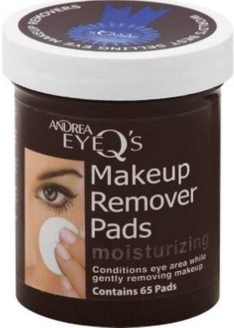 Andrea Eye Qs Eye Make-up Remover Pads Moisturizing 65 Each (pack Of 10)