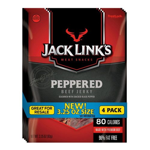 Jack Link's Peppered Beef Jerky (3.25 Oz., 4 Ct.)