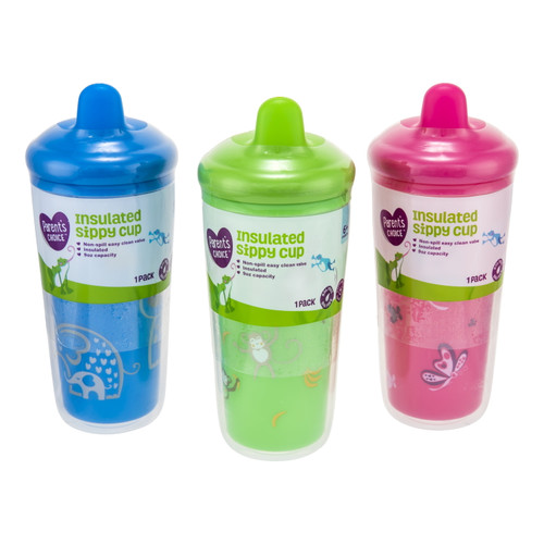 Parent's Choice Insulated Hard Spout Sippy Cup, 6+ Months, 9 Fl Oz, ( Includes 1 Random Color Sippy Cup )