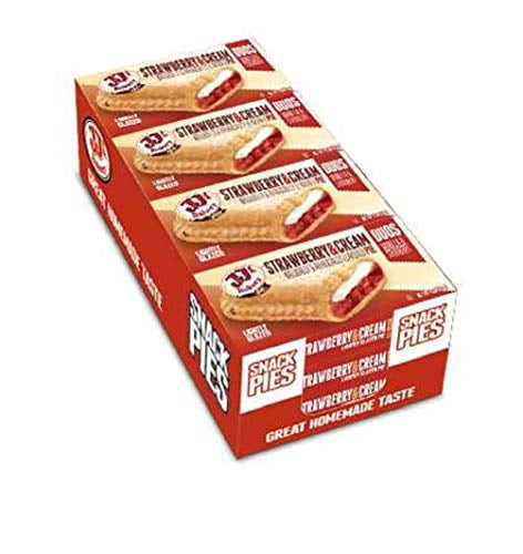 Jj's Bakery Snack Pie Duos, Strawberry & Cream, Pack Of 12