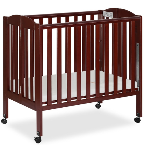 Dream On Me 3-in-1 Folding Portable Mini Crib, Cherry