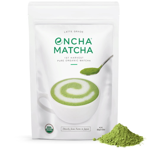 Encha Matcha Green Tea Powder, Organic Latte First Grade, 2.12 Oz