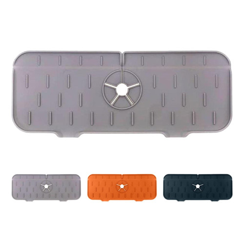 Plneik 3pack Silicone Sink Faucet Pads, Drip Protector Splash Countertop, Rubber Drying Mat Sink Splash Guard For Kitchen Bathroom Bar Countertop Protect