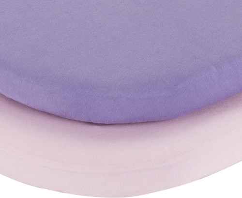 Everyday Kids 2 Pack Bassinet Sheets - Pink/purple