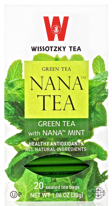 Wissotzky Green Tea With Nana Mint 1.06 Oz (pack Of 3)