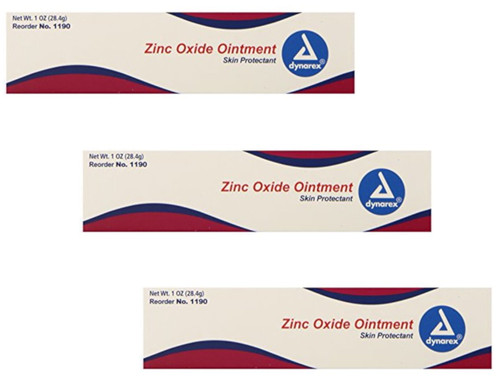 3 Pack Dynarex Zinc Oxide Ointment Skin Protectant No.1190 1 Oz Each