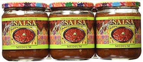 6 Pack : Amys Organic Medium Salsa, 14.7 Ounce.