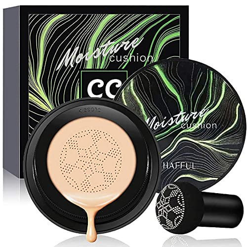 Chafful Air Cushion Mushroom Head Bb/cc Cream Foundation Concealer Moisturizingwith Mushroom Makeup Sponge,perbelle Cc Cream