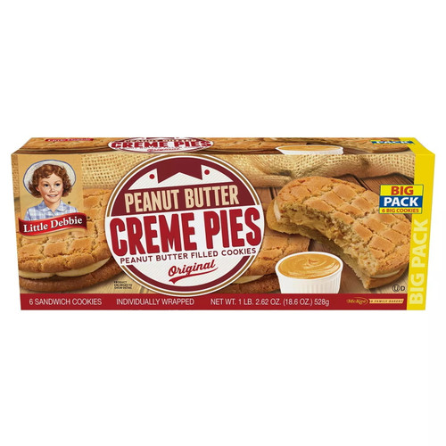 Little Debbie Big Pack Peanut Butter Creme Pies, 18.6 Oz
