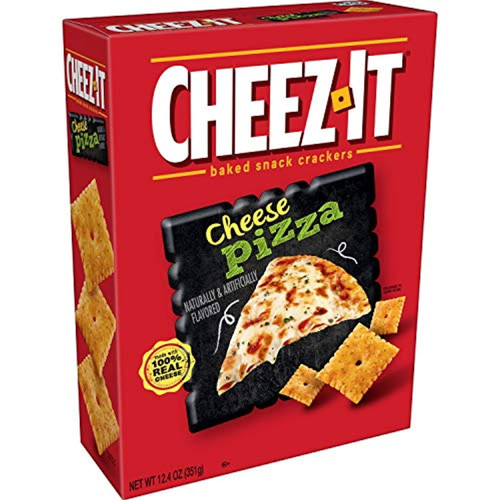 Cheez-it Cheese Crackers, Baked Snack Crackers, Office And Kids Snacks, Cheese Pizza, 12.4oz Box (1 Box)