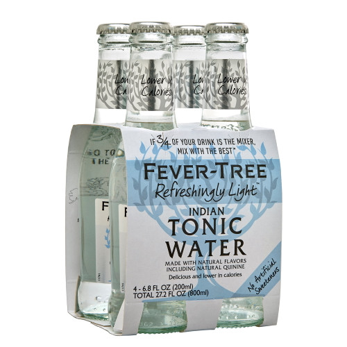 Fever-tree Refreshingly Light Indian Tonic Water - 4pk/200ml Bottles