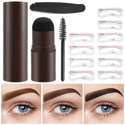 Atopoler Eyebrow Stamp One Step Brow Shaping Stencils Kit Professional Eyebrow Stamp Powder In Seconds