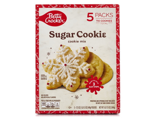 Betty Crocker Holiday Sugar Cookie Mix - 17.5 Ounce - 5 Pack