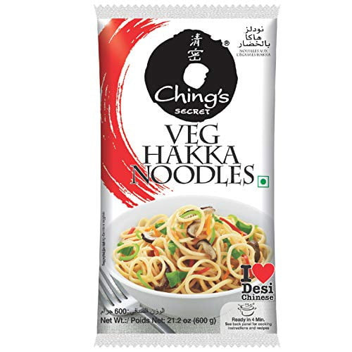 Ching's Secret Hakka Veg Noodles, Made With 100% Durum Wheat/ 600g., 21.1oz. Value Pack!