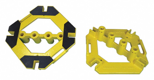 Garlock Safety Systems Guardrail Base,yellow  407723