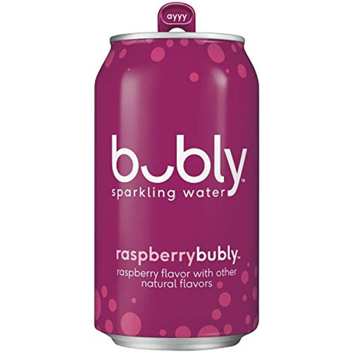 Bubly Sparkling Water, Raspberry, 12 Fl Oz. Cans (18 Pack)