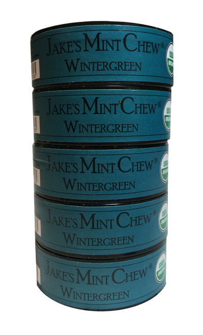 Jake's Mint Chew - Wintergreen - 5ct Tobacco & Nicotine Free!