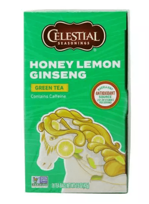 Celestial Seasonings Green Tea Honey Lemon Ginseng 20 Tea Bags Pack Of 2