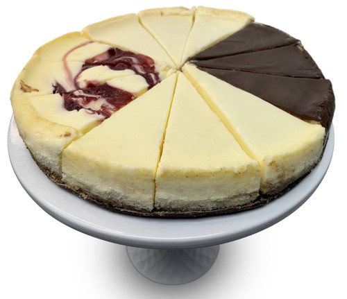 Andy Anand Traditional Cheesecake Sampler Of Chocolate, Key Lime, Strawberry & New York, Amazing-delicious-decadent & Greeting Card (2 Lbs)