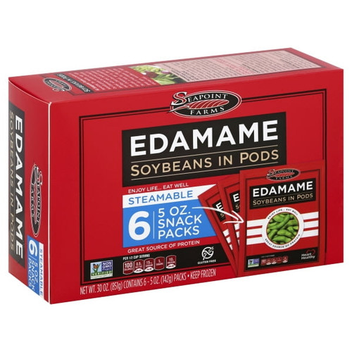 Seapoint Farms Edamame Soybeans In Pods, 5 Oz, 6 Ct