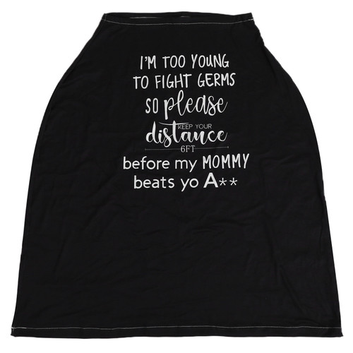 , Baby Car Seat Cover Nursing Scarf- Stretchy Cover Unisex Breastfeeding Cover  For Boy Girl Outside  Black