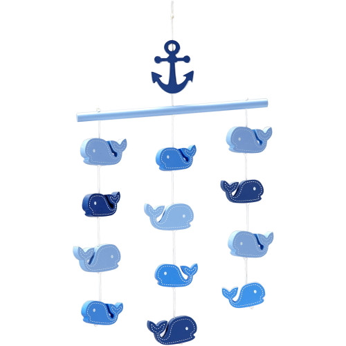 Little Love By Nojo Blue Whales And Anchor Ceiling Mobile